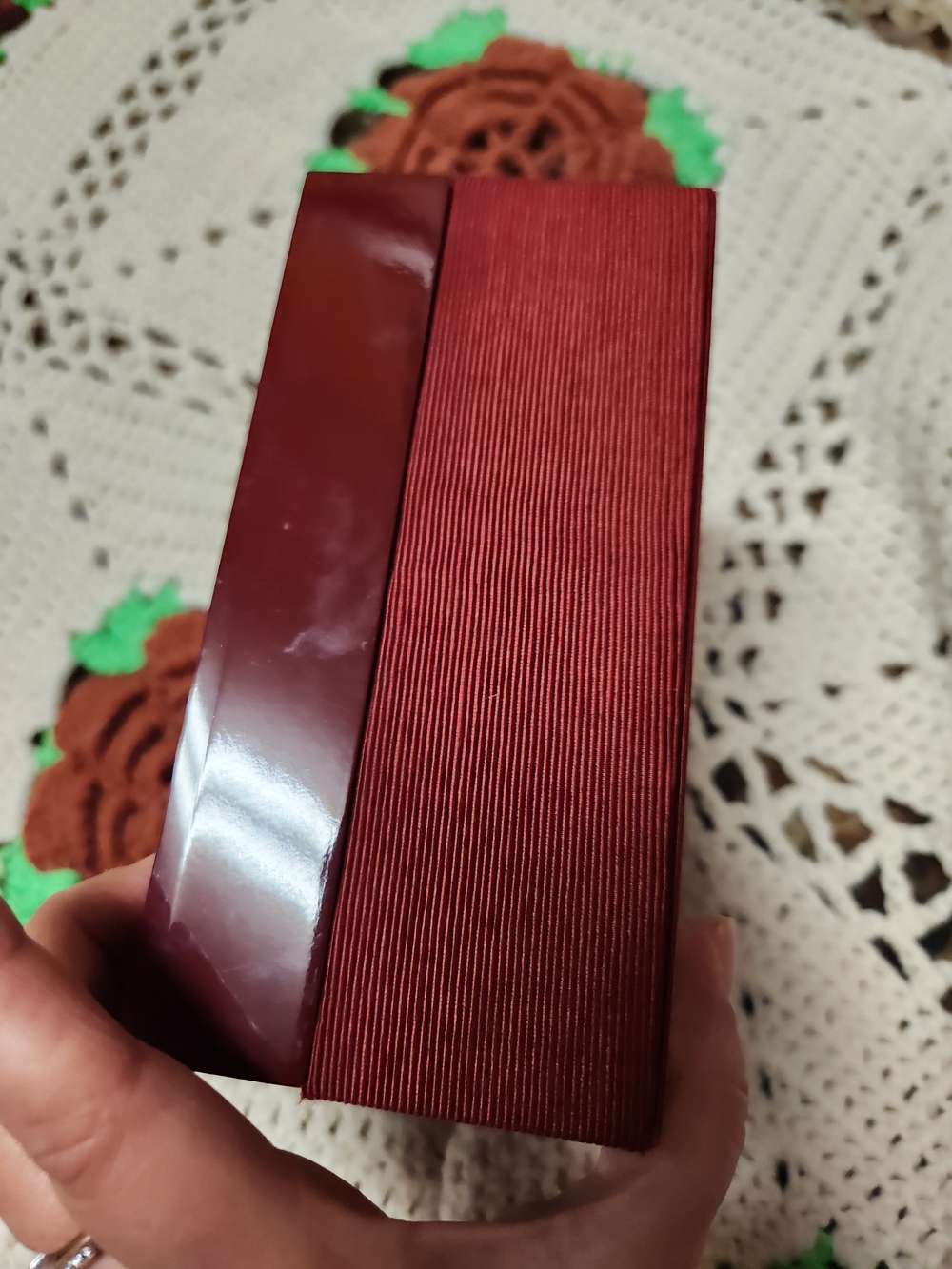 Salvatore Ferragamo Burgundy Lacquered Gift Box - Picture 7 of 9